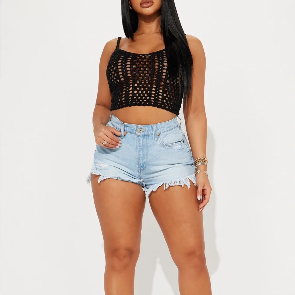 Tillie Crochet Top - Black